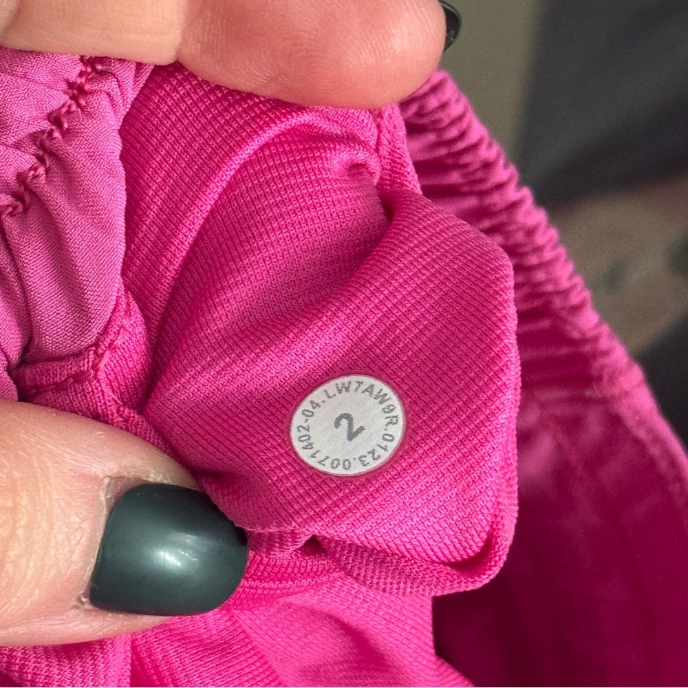 Lululemon Hotty Hot Shorts II 4" Pink Highlight neon mid-rise running workout - Picture 4 of 12